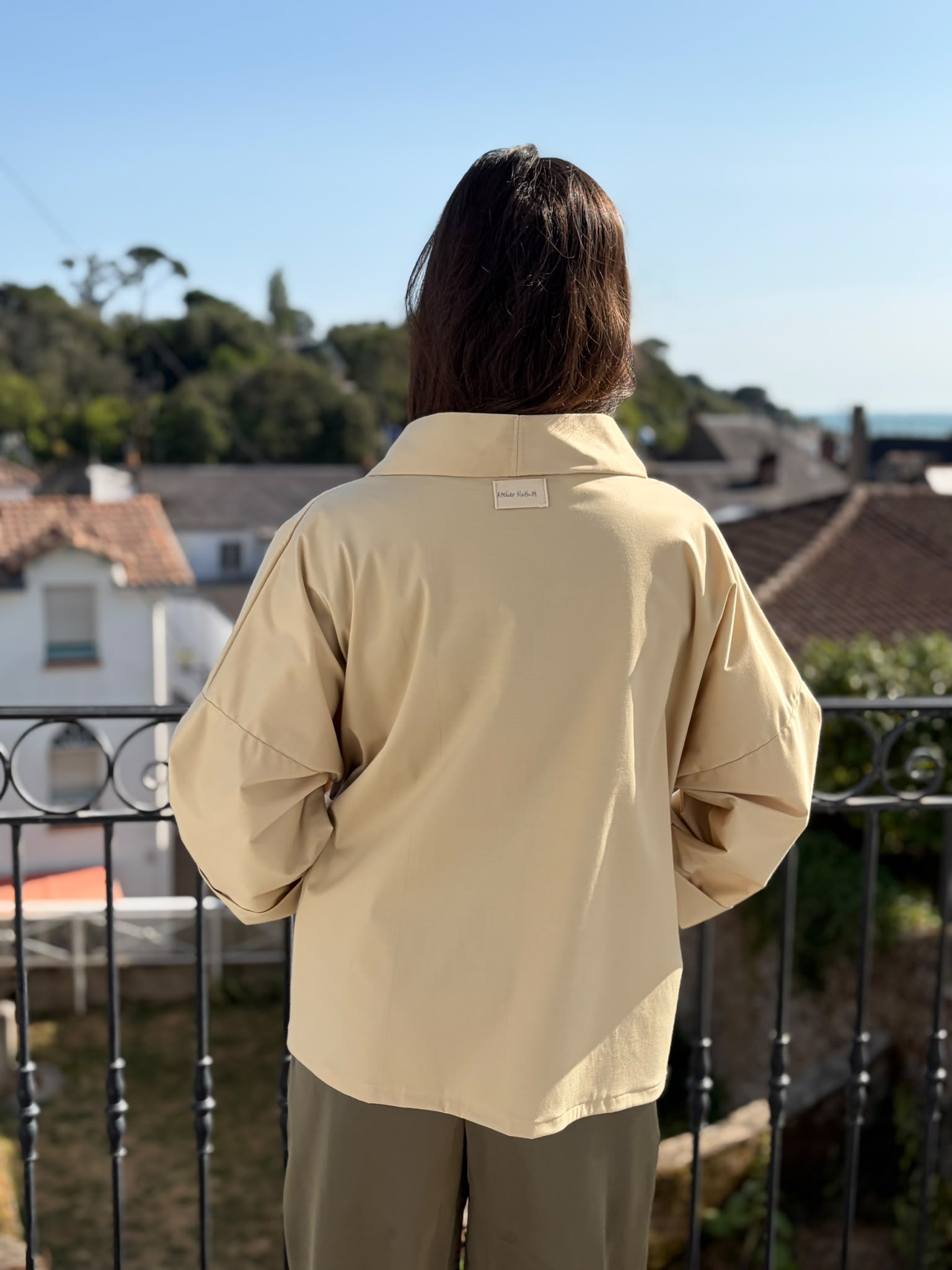 Veste Kimono Lou Dos Veste Kimono Lou Jaune soleil, Elastanne et coton, élégance garantie